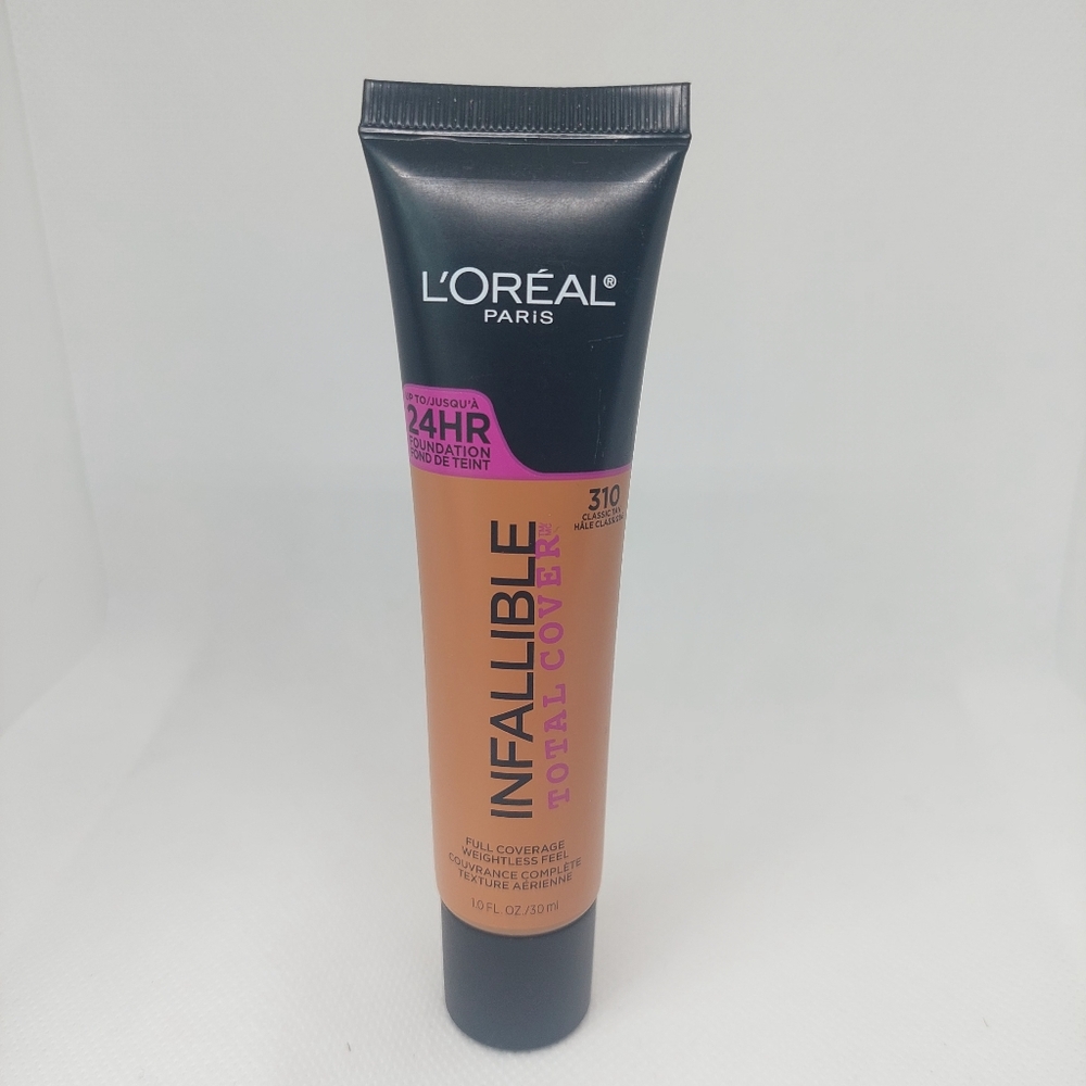 L'oreal Infallible Total Cover Foundation 310 Classic Tan 30ml full coverage